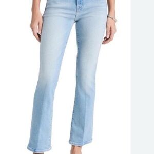 MOTHER Hustler Ankle | Power Trip | Light Blue Straight Leg Jeans